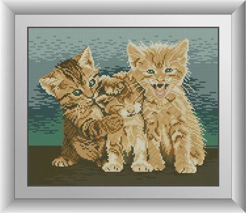 Набір алмазної вишивки Три кошеняти Dream Art (DA-30684) 30 х 36 см фото інтернет-магазину Raskraski.com.ua