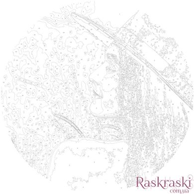 Раскраска по номерам по фото на круглом подрамнике диаметром 40 см фото интернет-магазина Raskraski.com.ua