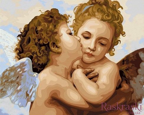 Рисование по номерам Поцелуй ангела (VP430) Babylon фото интернет-магазина Raskraski.com.ua