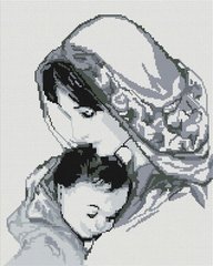 Алмазна вишивка Мадонна з немовлям Алмазна мозаіка (OSF108) фото інтернет-магазину Raskraski.com.ua