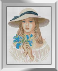 Набор алмазная мозаика Девушка с незабудками Dream Art (DA-31322, Без подрамника) фото интернет-магазина Raskraski.com.ua