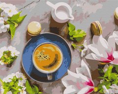 Картина по номерам Кофе и цветы (BS34314) (Без коробки)