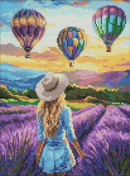 Картина из страз Лавандовые приключения &copy;art_selena_ua Идейка (AMO8218, На подрамнике) 30 х 40 см фото интернет-магазина Raskraski.com.ua