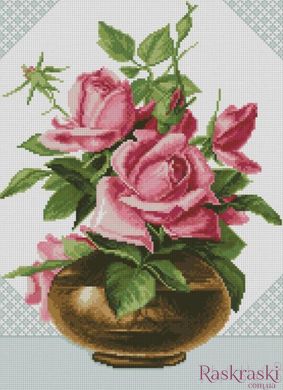 Картина мозаика Розовые розы (35 х 48 см) Dream Art (DA-31481, Без подрамника) фото интернет-магазина Raskraski.com.ua