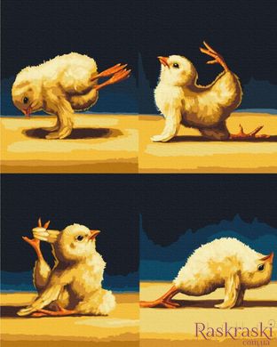Рисование по номерам Цыплята йоги 1©Lucia Heffernan (BS53571) (Без коробки)