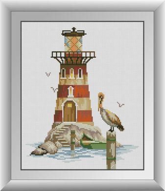 Набір алмазної вишивки Маяк на узбережжі Dream Art (DA-30872) 29 x 35 см фото інтернет-магазину Raskraski.com.ua
