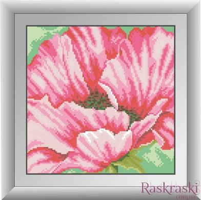 Картина из мозаики Розовые маки (полная зашивка, квадратные камни) Dream Art (DA-30294, Без подрамника) фото интернет-магазина Raskraski.com.ua