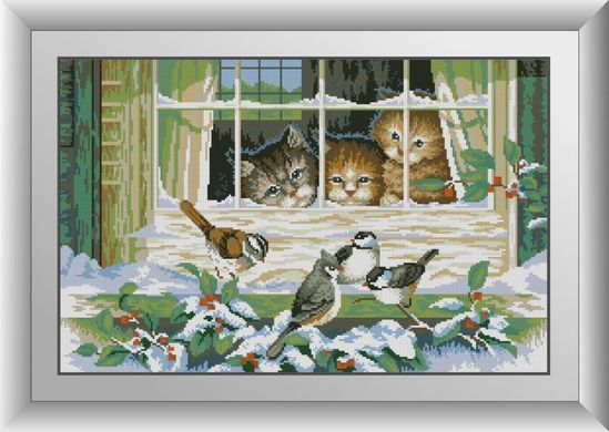 Картина из страз Любопытство (полная зашивка, квадратные камни) Dream Art (DA-30237, Без подрамника) 40 х 62 см фото интернет-магазина Raskraski.com.ua