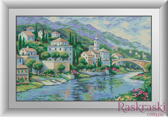 Картина з мозаїки Італійське містечко Dream Art (DA-30922) фото інтернет-магазину Raskraski.com.ua