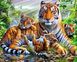 Картина из страз Тигрица с тигрятами My Art (MRT-TN1003, На подрамнике) — фото комплектации набора