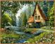 Картина по номерам Дом на опушке леса (в раме) (NB918R) Babylon — фото комплектации набора