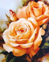 Картина алмазна вишивка Букет чайних троянд ТМ Алмазная мозаика (DM-037) фото інтернет-магазину Raskraski.com.ua
