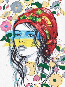 Картина по номерам Украинские краски &copy;fashionillustration_tania (KHO4987) Идейка (Без коробки) 30 х 40 см
