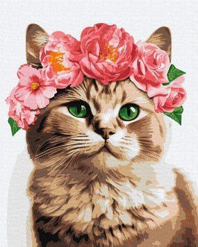 Картина за номерами Витончена кішечка &copy;art_selena_ua (KH6508) Ідейка 40 х 50 см