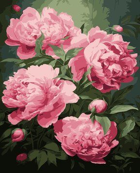 Картина по номерам Пионы (PNX1988) Artissimo (Без коробки) 50 х 60 см