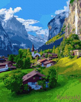 Картина раскраска Красоты Швейцарии (BK-GX38231) (Без коробки)