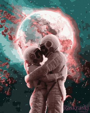 Картина за номерами Закохані під місяцем (BK-GX43564) (Без коробки)