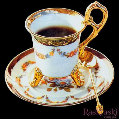 Алмазная техника Чашка ароматного кофе ТМ Алмазная мозаика (DMF-118, На подрамнике) фото интернет-магазина Raskraski.com.ua