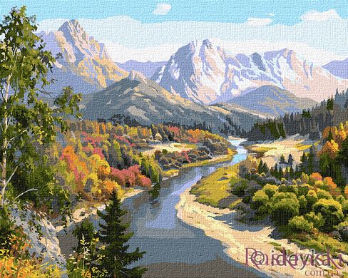Картина по номерам Осень в горах (KHO2848) Идейка (Без коробки)