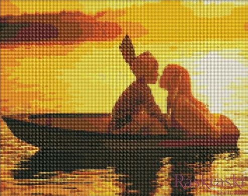 Картина из мозаики Первая любовь Идейка (AMO7230, На подрамнике) фото интернет-магазина Raskraski.com.ua