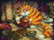 Алмазна мозаїка Незадоволений кіт Rainbow Art (EJ883) — фото комплектації набору