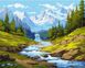 Раскраска по номерам Ручей в горах ©art_selena_ua (KH2899) Идейка — фото комплектации набора