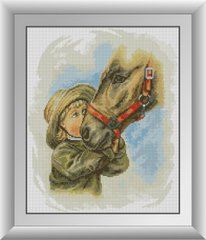 Набір алмазна вишивка Хлопчик з конем Dream Art (DA-30720) фото інтернет-магазину Raskraski.com.ua