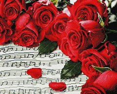 Картина з мозаїки Троянди на нотах ColorArt (CLR-PSP037) фото інтернет-магазину Raskraski.com.ua