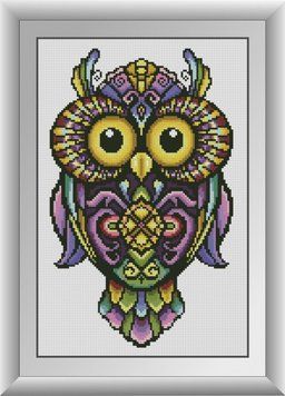 Картина стразами Сова Dream Art (DA-30771) 27 х 41 см фото інтернет-магазину Raskraski.com.ua