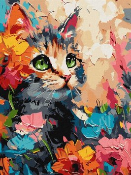 Рисование по номерам Пушистый котик ©art.solomiia (KHO6598) Идейка (Без коробки)