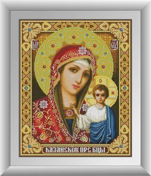 Картина стразами Казанская Пресвятая Богородица Dream Art (DA-30646, Без подрамника) 45 х 55 см фото интернет-магазина Raskraski.com.ua