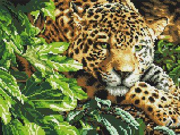 Картина стразами Ягуар ColorArt (CLR-PST436) 30 х 40 см фото інтернет-магазину Raskraski.com.ua