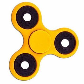 Спинер Tri Fidget (Желтый) Пластик Желто-черный