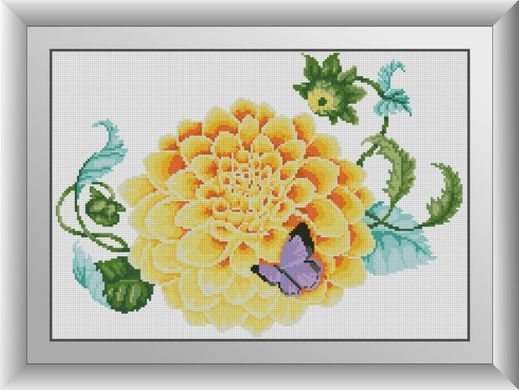 Набір алмазної мозаїки Хризантема (квадратні камені, повна зашивання) Dream Art (DA-30466) 34 х 49 см фото інтернет-магазину Raskraski.com.ua