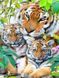 Набір алмазна вишивка Тигриця з тигрятами My Art (MRT-TN541) — фото комплектації набору