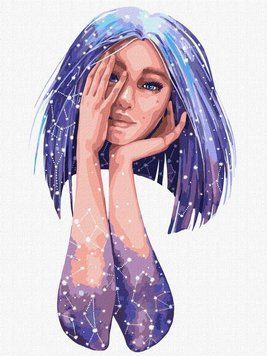 Картины по номерам Звездный силуэт &copy;lesya_nedzelska_art (KHO4967) Идейка (Без коробки) 30 х 40 см