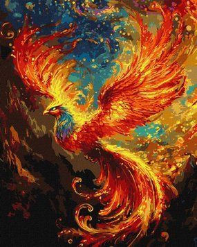 Картина по номерам Жар-птица с красками металлик extra &copy;art_selena_ua (KH5152) Идейка 40 х 50 см фото интернет-магазина Raskraski.com.ua