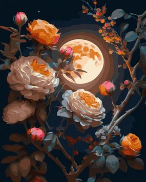 Холст для рисования Цветы в лунном сиянии (BK-GX46775) (Без коробки)