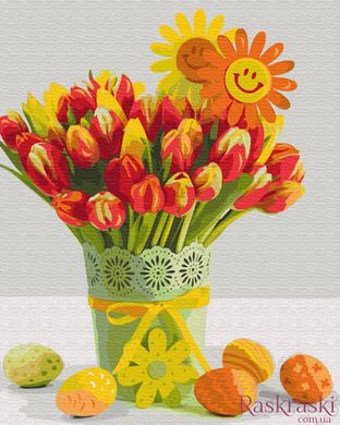 Картина по номерам Пасхальные тюльпаны (BS51849) (Без коробки)