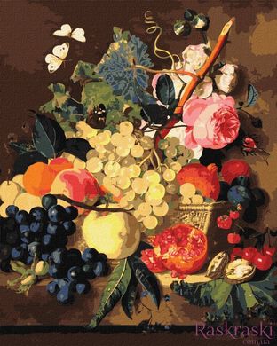 Картина по номерам Корзина с фруктами © Jan van Huysum (KHO5663) Идейка (Без коробки)