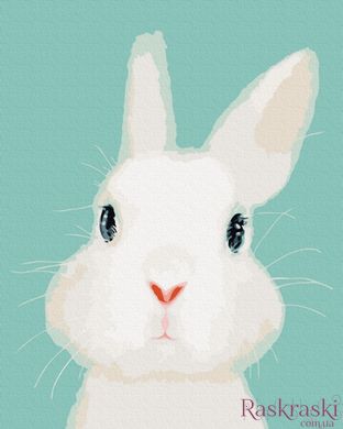 Картина за номерами Білий кролик (BK-G504) (Без коробки)