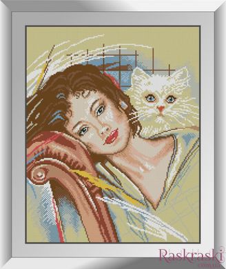 Картина з мозаїки З кішкою Dream Art (DA-31324) фото інтернет-магазину Raskraski.com.ua
