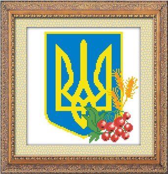 Алмазна картина Герб україни (повна зашивання, квадратні камені) Dream Art (DA-30084) 25,5 х 26,5 см фото інтернет-магазину Raskraski.com.ua