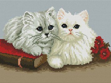Алмазна живопис Пухнасті котики ColorArt (CLR-ST407) 30 х 40 см фото інтернет-магазину Raskraski.com.ua