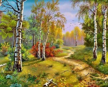 Картина мозаика Золотая осень ТМ Алмазная мозаика (DM-038, Без подрамника) 40 х 50 см фото интернет-магазина Raskraski.com.ua
