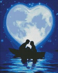 Алмазна вишивка Поцілунок під місяцем Ідейка (AMO7234) фото інтернет-магазину Raskraski.com.ua