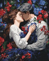 Картина за номерами Поцілунок у квітучому саду (BSM-B53897) фото інтернет-магазину Raskraski.com.ua