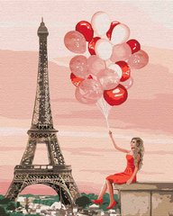 Картина по цифрам Красные краски Париже (KHO4757) Идейка (Без коробки)