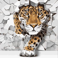 Картина по номерам 3D Ягуар (AS1092) ArtStory (Без коробки)