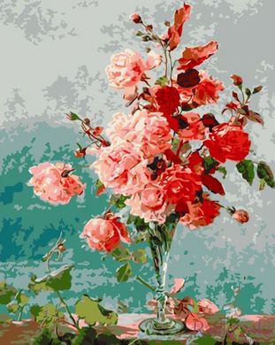 Живопис по номерам Рожеві троянди (ACR-13135-AC) ArtCraft (Без коробки)